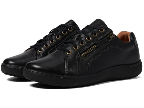 Clarks Women's Nalle Lace Sneaker, Black/Black, Size 8.5