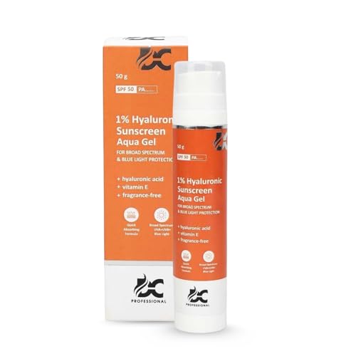 Image of inch1% Hyaluronic Acid Sunscreen Aqua Gel - Lightweight, Hydrating, Non-Greasy SPF Protection for Deep Moisture & Daily Sun Defense for All Skin Types inch