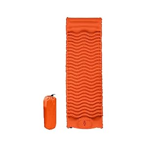 Grevosea Camping Sleeping Mat, Inflatable Air Mattress with Pillow, Waterproof Sleeping Mat for Camping, Hiking, Backpacking, Travel, Tents,