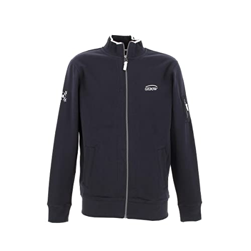 OXBOW P0SALTCOATS Sweat Full Zip Essentiel Deep Marine Chiné