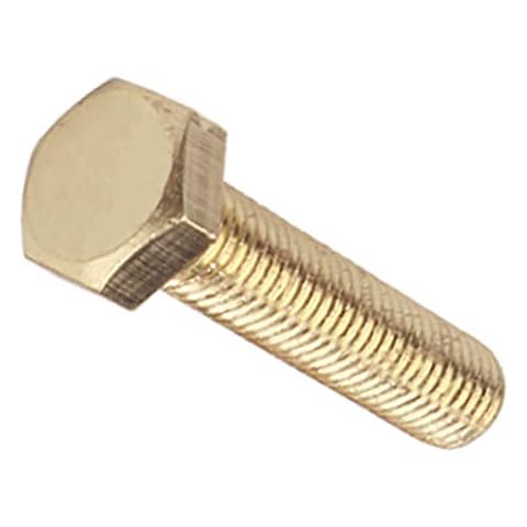 Liujiami Brass Screws Flat Hex Bolts - M4 M5 M6 Hex Head Screw Bolts Hexagon Machine Fully Thread Setscrew Hardware Bolts Cover