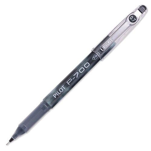 Pilot P-700 Rollerball Stick Gel Pen Negro Pack 10 miniatura 3