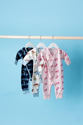 Image of monica + andy Kimono Tie Long Sleeve One Piece, 100% Organic Baby Clothes for Girls & Boys, Preemie, Newborn & Infant