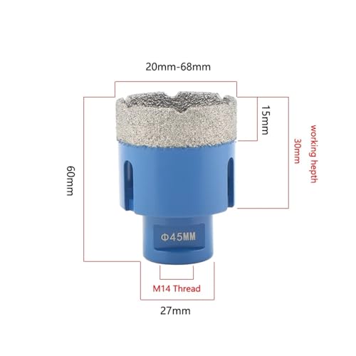 Broca de sierra de 15 mm con rosca M14 para perforar cerámica miniatura 4