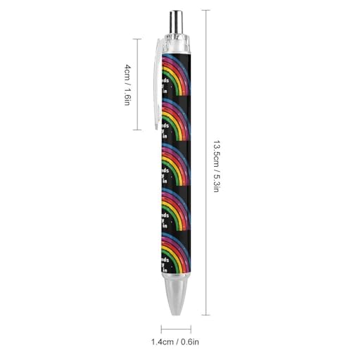 Bolígrafos retráctiles de tinta negra punta fina 0,5 mm redondos Sounds Gay I Am in, 4 uds 2