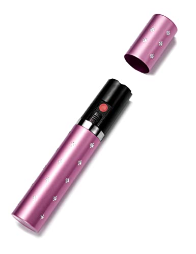 Lipstick Stun Gun For Women, Self Defense Flashlight Stun Guns With Safety Disable Pin.wall Charger Included (Pink) #TOP3