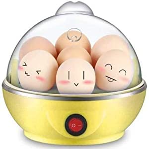 KINOKI Egg Boiler Electric Automatic Off 7 Egg Poacher for Steaming, Cooking Also Boiling and Frying, (MultiColour)