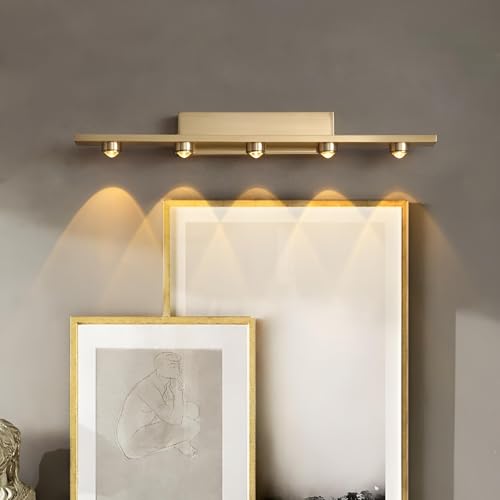 Image of FILLISKA LED Mirror /Picture /Vanity Light with Warmwhite Light and Luxurious Gold Finish (Luxurious Gold-8672)(2 Year Warranty)