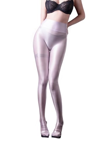 Image of Ultra Sheer Workout Leggings Shiny Tights for Women Control Top to Waist Pantyhose Tummy Control Glossy Panty Hose