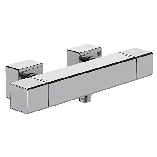 Jacob Delafon E9096-CP STRAYT Mitigeur thermostatique douche mural, Chrome