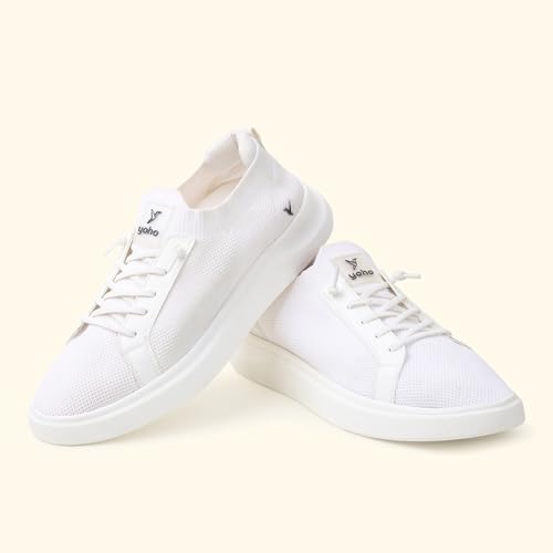 Image of YOHO Trip Sneakers for Men | Stylish Casual Shoes with Elastic Laces | Comfortable, Stretchable & Ultra-Lightweight | Premium Breathable Mesh Fabric