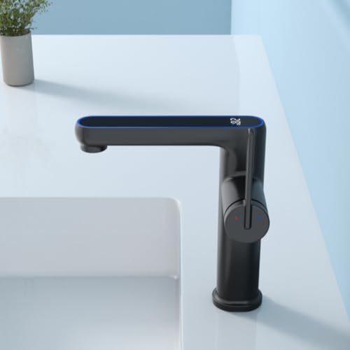 Robinet de lavabo LED avec affichage digital de température