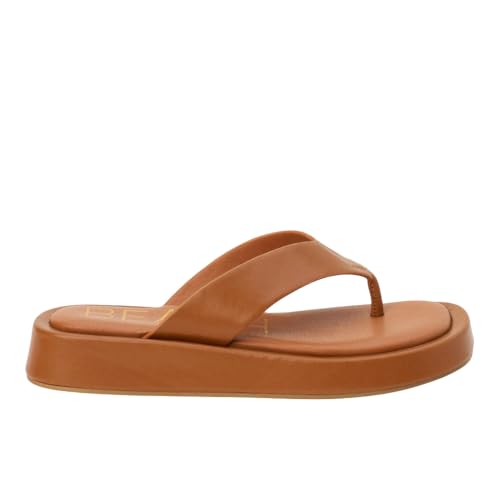 BEACH by Matisse Womens Mallorca Platform Flip Flop Casual Sandals Casual Low Heel 1-2 - Brown - Size 8 M