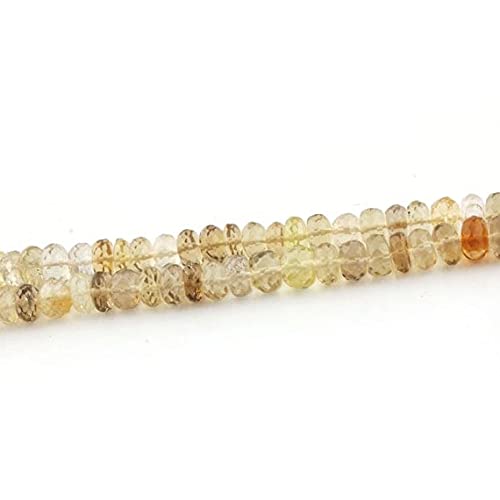 Fil de pierres naturelles rondelles facettées mix 6mm-7mm pour la fabrication de bijoux