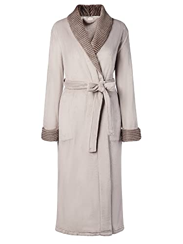 Sioro Women Flannel Fleece Robe Warm Plush Long Bathrobe For Women Fuzzy Winter Nightgown #TOP23