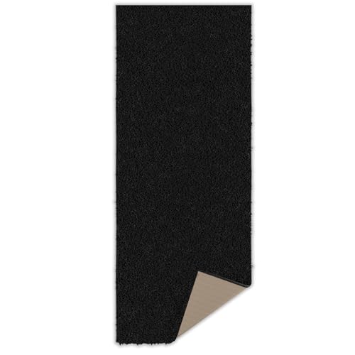 Tapete corredor Ottomanson Shag 3' x 8' negro miniatura 6