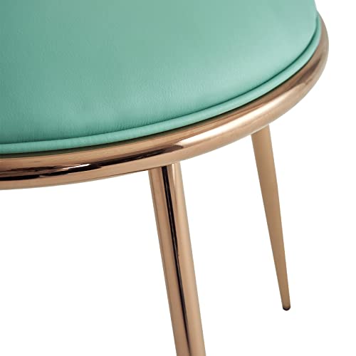 Sepnine Dining Chairs Set Of 2,Pu Upholstered Leather Side Chairs,Modern Kitchen Room Chairs Vanity Chairs With Rose Golden Legs For Kitchen Living Room #TOP4