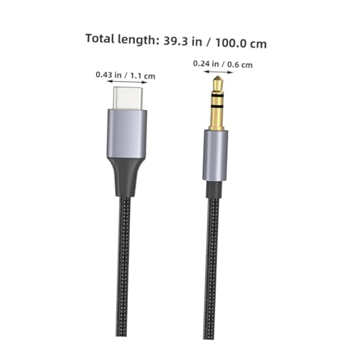 Cable de audio Tipo C a jack de altavoces y smartphone Uonlytech pack de 5 piezas 7