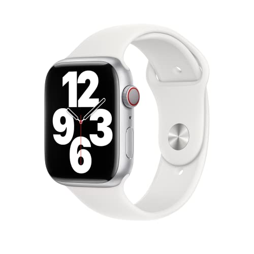 Image of Apple Watch Band - Sport Band (45mm) - White - M /L