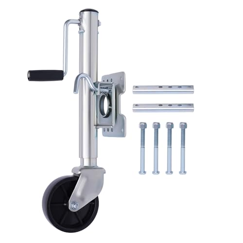 RUETERY Rueda de apoyo para remolque, 6 pulgadas, rueda de apoyo de acero al carbono, carga pesada, capacidad de carga de 540 kg, rueda de apoyo automática, rueda de apoyo para remolques y remolques