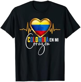Colombia en mi Corazon Colombian Pride Matching T-Shirt