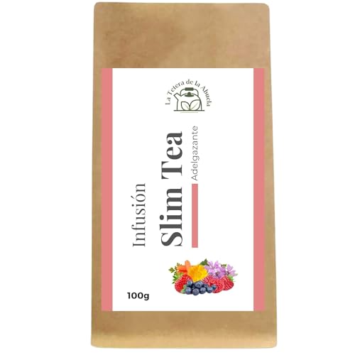 Slim Tea Quemagrasa 100g – Té Rojo Pu erh, Mate y Frutas Liofilizadas – Infusión Natural para Perdida de peso – Fórmula Detox 100% Natural