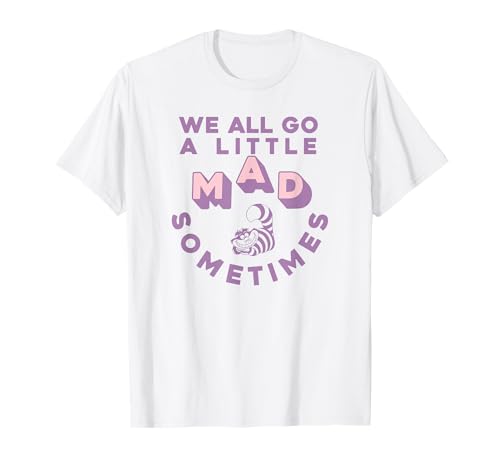 T-shirt Alice in Wonderland We All Go A Little Mad vêtement Disney vintage pour look streetwear