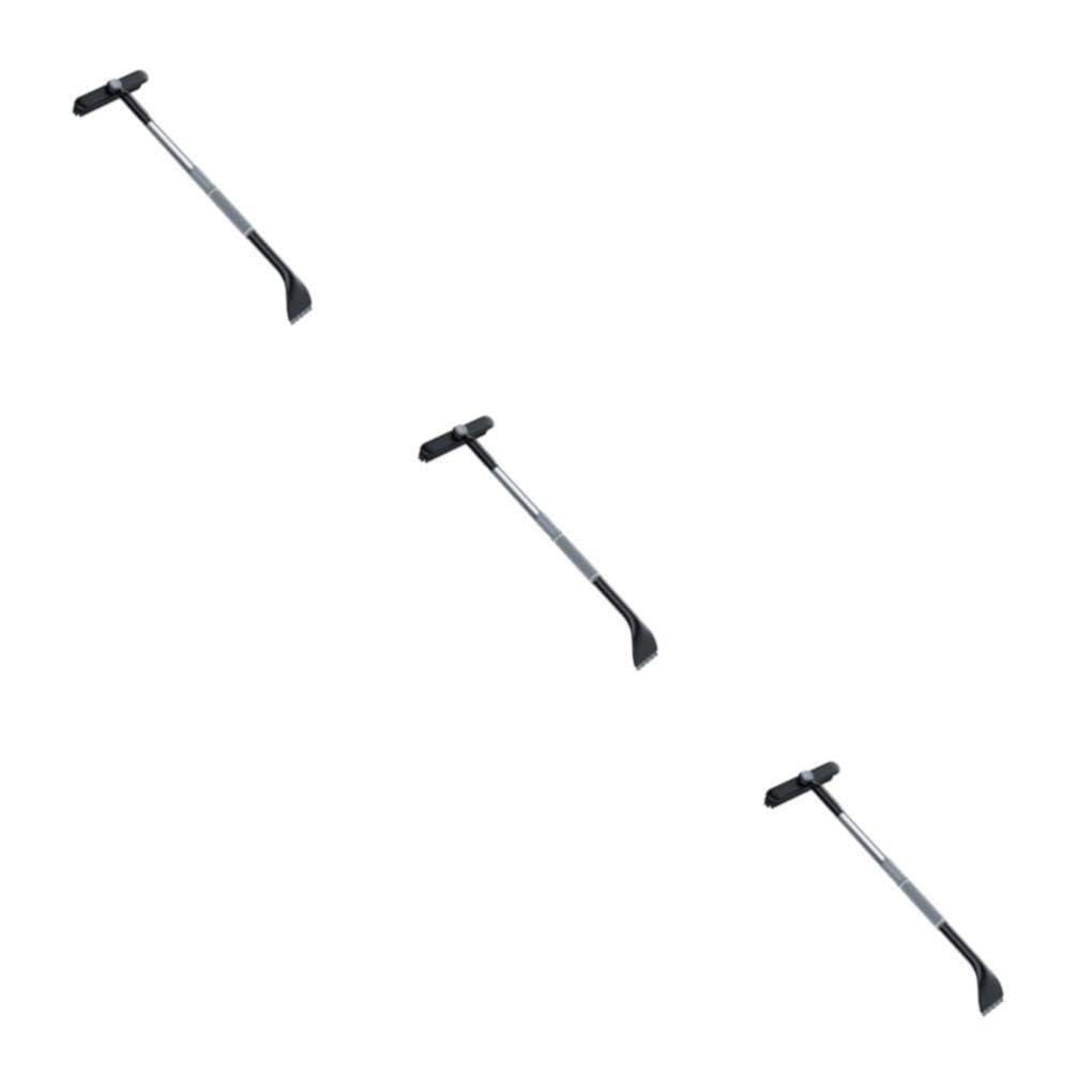 3 Set di Prestone Sghiacciatore per parabrezza Soluzione potente per le mattine gelide Raschietto per neve efficiente con spazzola allungabile Facile Grigio (