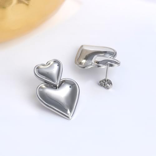 Image of Rubans Demi Fine Stainless Steel Drop Earrings Daily Gift for Women & Girls