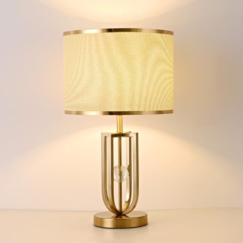 WYUYIW Lámpara de la mesa de la ducha Lámpara de lectura de la cama del escritorio de oro posmoderno