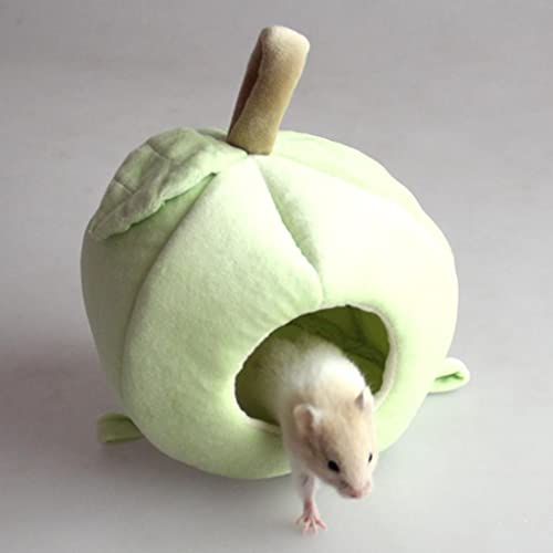 Maison pour hamster douillet en coton vert clair lit rat - 6