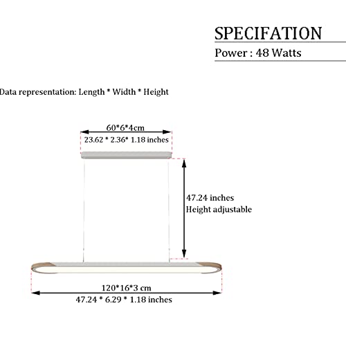 Lampe suspendue pour cuisine dînez sans reflet grâce à l'intensité variable - 2