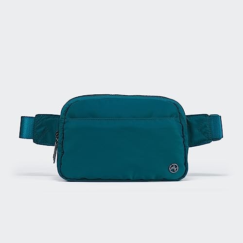 Image of Pander Everywhere Belt Bag for Women, 5 Zipper Pockets Nylon Crossbody Fanny Pack Purse (Teal Blue)