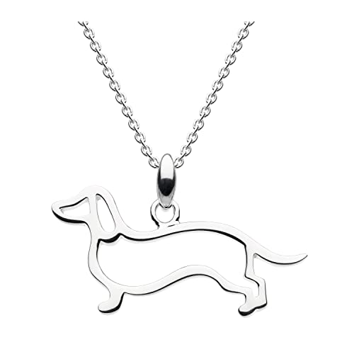 Image of JennyWrenJewels Sterling Silver Dachshund Necklace for Women & Children | Sausage Dog Pendant | Dog Lover Gift Jewellery for Girls, Teens & Ladies | Gift Boxed (16)