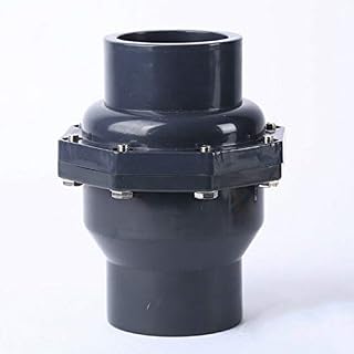 Swing Check Valve SENRISE Non-Return Check Valve PVC Double Union Solvent Weld Pipe Fittings for Metric Pressure Pipe (DN25 Φ32mm)