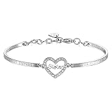 Bracciale semirigido in acciaio 316L e cristalli Swarovski.