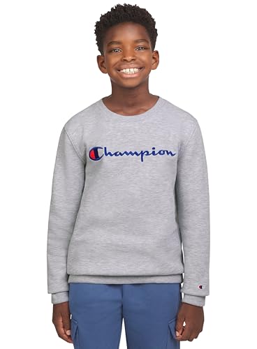 Image of Champion Boys Sweatshirt for Kids Pullover Fleece Crewneck Sweater