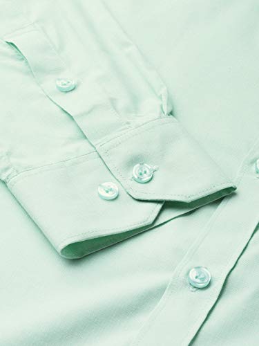 Image of MANQ Men's Regular Fit Cotton Formal Shirt, Full Sleeves, Spread Collar, Button-Down, Office, Business & Casual Wear