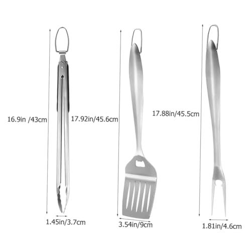 Set de 3 herramientas para parrilla de acero inoxidable VANZACK miniatura 2