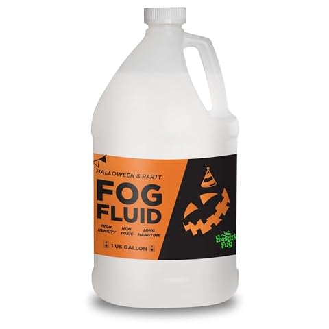 Froggy's Fog Halloween and Party Fog Fluid, High Output Long-Lasting Fog Juice for 400-1500 Watt Water-Based Fog Machines, Great for Pro and Home Haunters, Theatrical Effects, DJs, and More, 1 Gallon Cover