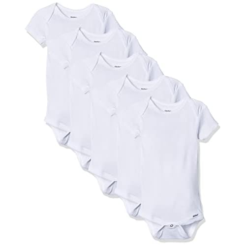 Gerber baby-girls 5-pack Solid Onesies Bodysuits