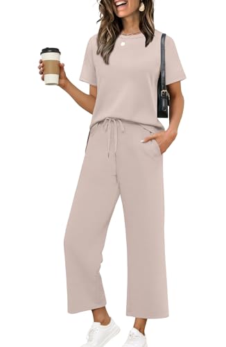 Image of XIEERDUO Women's 2 Piece Outfits Summer Lounge Sets Side Slit Loungewear