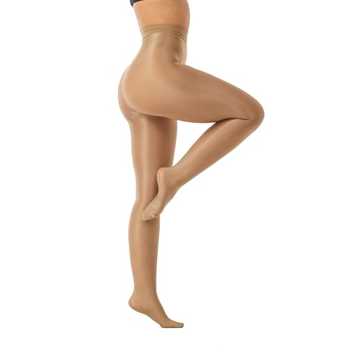 Image of Frola Shaping Tights for Women 70D Shimmery Pantyhose for Dance Ballet Glitter Socks