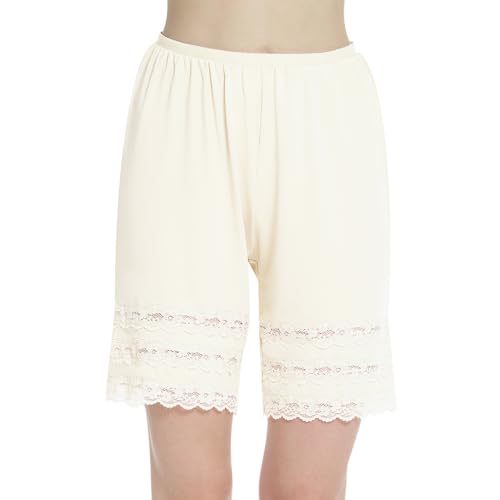 Image of MANCYFIT Half Slip Shorts Culotte for Women Split Skirt Lace Pettipants Snip 7-9 inch Inseam