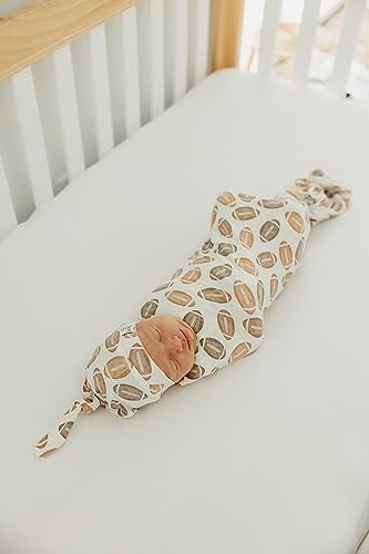 Copper Pearl Baby Beanie Hat Top Knot Stretchy Soft Blitz4