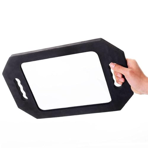 Image of Double Handle Mirror - Large Hand Held Mirror(16.14 inch x 9.84 inch) Barber Mirrors Handheld,Salon Hand Mirrors with Handle,Barbershop Hair Salon Equipment Hairstylist and Barber Accessories