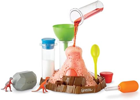 Learning Resources Fizzy Volcano, 13 Pieces, Ages 4+, Preschool Science Lab, Science Kits for Kids, Science Experiments for Kids,STEM Toys for Kids
