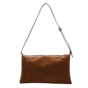 LIUHLFSR Damen Vintage Wildleder Umhängetasche Brown