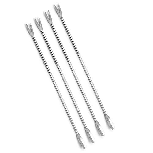 Forchette da pesce Tiswell in acciaio inossidabile, forchette da cocktail, schiaccianoci e schiaccia-chele in lega di zinco Sheller, Acciaio inossidabile, Forks of 5