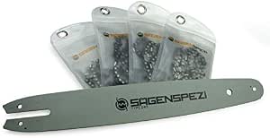 Guide De Chaîne 40 Cm .325'' 1.6mm + 4 Chaînes Semi-carrées Pour Stihl MS251 - Set Qualité Sägenspezi - 6